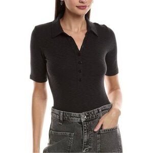 RAG & BONE ribbed cotton-modal blend polo shirt